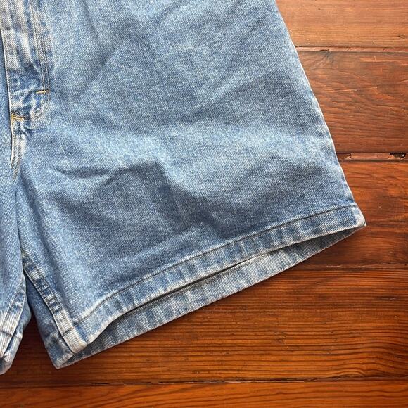 Vintage Wrangler long inseam high rise denim jean shorts sz 14 - Picture 3 of 6